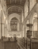 Interior of Saint Mary the Virgin church, Oxford, by John Le Keux 1837 print