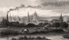 View of Oxford, from the meadows near the gas-works, by John Le Keux 1837