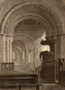 Interior of Iffley Church, Oxford, by John Le Keux 1837 old antique print