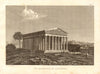 ATHENS. Vue perspective du Parthenon 1832 old antique vintage print picture