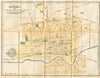 MONTERREY city/town plan. Mexico. Mapa de la ciudad. City/town plan 1935