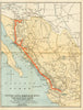Southern Pacific Railroad / Ferrocarril Sud-Pacifico de Mexico 1935 old map
