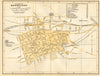 Plano de SANTIAGO DE QUERETARO, Mexico. Mapa de la ciudad. City/town plan 1935