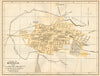 Plano de MORELIA, Mexico. Mapa de la ciudad. City/town plan 1935 old
