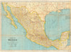 General map of Mexico 1935 old vintage plan chart