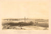 View of Glasgow during the reign of Charles the Second 1848 old antique print
