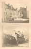 Views of Rottenrow, Glasgow 1848 old antique vintage print picture