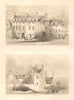 The Duke Lodgings, Drygate, Glasgow 1846. Front & back views 1848 old print