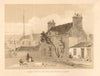 James Watt's house, Delftfield lane, Glasgow. SMALL 1848 old antique print
