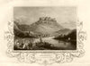 Festung Königstein Fortress, near Dresden. River Elbe. TALLIS c1855 old print