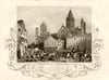View of Mainz (Mayence), Rhineland-Palatinate, Germany. TALLIS c1855 old print