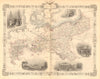 PRUSSIA. Views of Berlin, Brandenburg gate &c. TALLIS & RAPKIN c1855 old map