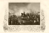 Wellington and his staff at the Battle of Waterloo. TALLIS c1855 old print