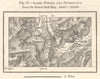 Lakes Phenea & Stymphalus. Feneos Plain & Lake Stymfalia. Sketch map. SMALL 1885