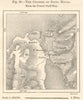 The Channel of Santa Maura. Lefkada. Greece sketch map. SMALL 1885 old