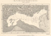 The Ancient Glaciers of the Alps. Po valley. Northern Italy sketch map 1885