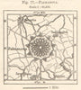 Palmanova. Italy sketch map plan. Friuli-Venezia Giulia. SMALL 1885 old
