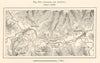 Azkoitia and Azpeitia plan. Basque Country, Spain. Sketch map 1885 old