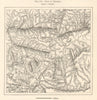 Pass of Reinosa. Cantabria, Spain. Sketch map 1885 old antique plan chart