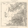 Ria de Vigo. Spain. Sketch map 1885 old antique vintage plan chart