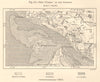 The Gironde estuary. Royan. Charente-Maritime. Sketch map 1885 old antique