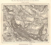 Gorges du Verdon. Moustiers-Sainte-Marie Alpes-de-Haute-Provence Sketch map 1885