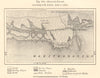 Balzi Rossi caves, Ventimiglia. Italy. Baoussé-Rousse. Sketch map 1885 old