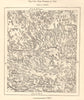The Dombes in 1834. Ain. Sketch map 1885 old antique vintage plan chart