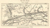 Tours environs. Indre-et-Loire. Sketch map 1885 old antique plan chart