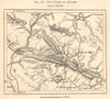 The Forest / Forêt des Andaines. Domfront. Orne. Sketch map 1885 old