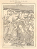 The Sinks of Aure. Bayeux. Calvados. Sketch map 1885 old antique chart