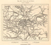 Paris and its Forts. Sketch map 1885 old antique vintage plan chart