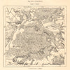 Forêt de Compiègne. Oise. Sketch map 1885 old antique vintage plan chart