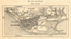 Le Havre plan. Seine-Maritime. Sketch map 1885 old antique chart