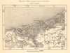 Ancient Gulf of Flanders. Dunkirk Calais St Omer France. Sketch map 1885