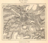 Amiens plan & environs. Somme. Sketch map 1885 old antique chart