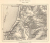 Boulogne-sur-Mer plan & environs. Pas-de-Calais. Sketch map 1885 old
