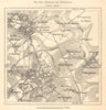 Roubaix and Tourcoing plan & environs. Nord. Sketch map 1885 old antique