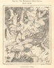 The Matterhorn (Mont Cervino). Zermatt environs. Switzerland. Sketch map 1885