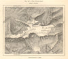 Les Diablerets. Ormont-Dessus. Switzerland. Sketch map 1885 old antique