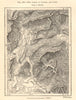 The Lakes of Lugano and Como. Italy Switzerland. Sketch map 1885 old