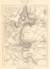 Bern Berne & environs. Switzerland. Sketch map 1885 old antique plan chart