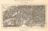 The Passes over the Alps. Switzerland & Italy. Sketch map 1885 old antique