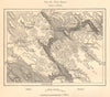 Krka River & Sibenik. Kornati Islands. Croatia. Sketch map 1885 old