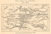 Prague and its environs. Czechia. Sketch map 1885 old antique plan chart