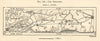 Westphalian Hellweg. Dortmund-Soest. Germany. Sketch map. SMALL 1885 old