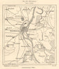 Magdeburg & environs. Saxony-Anhalt. Elbe. Sketch map 1885 old antique