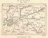 Brandenburg an der Havel & environs. Germany. Sketch map 1885 old antique