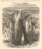 The Huntsman's Leap chasm. Pembrokeshire. Landscapes 1885 old antique print