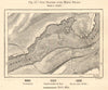 Menai Strait bridges. Anglesey. Britannia tubular bridge. Wales. Sketch map 1885